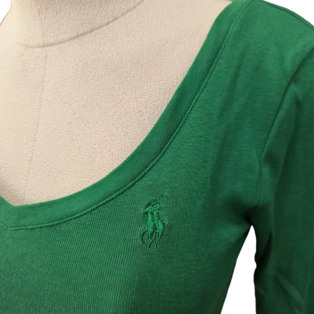 Ralph Lauren Sport V-neck Long Sleeve T-Shirt Size S - Picture 2 of 7
